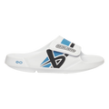 S25 BAUER OOFOS SPORT FLEX SLIDE SENIOR WHITE/BLUE