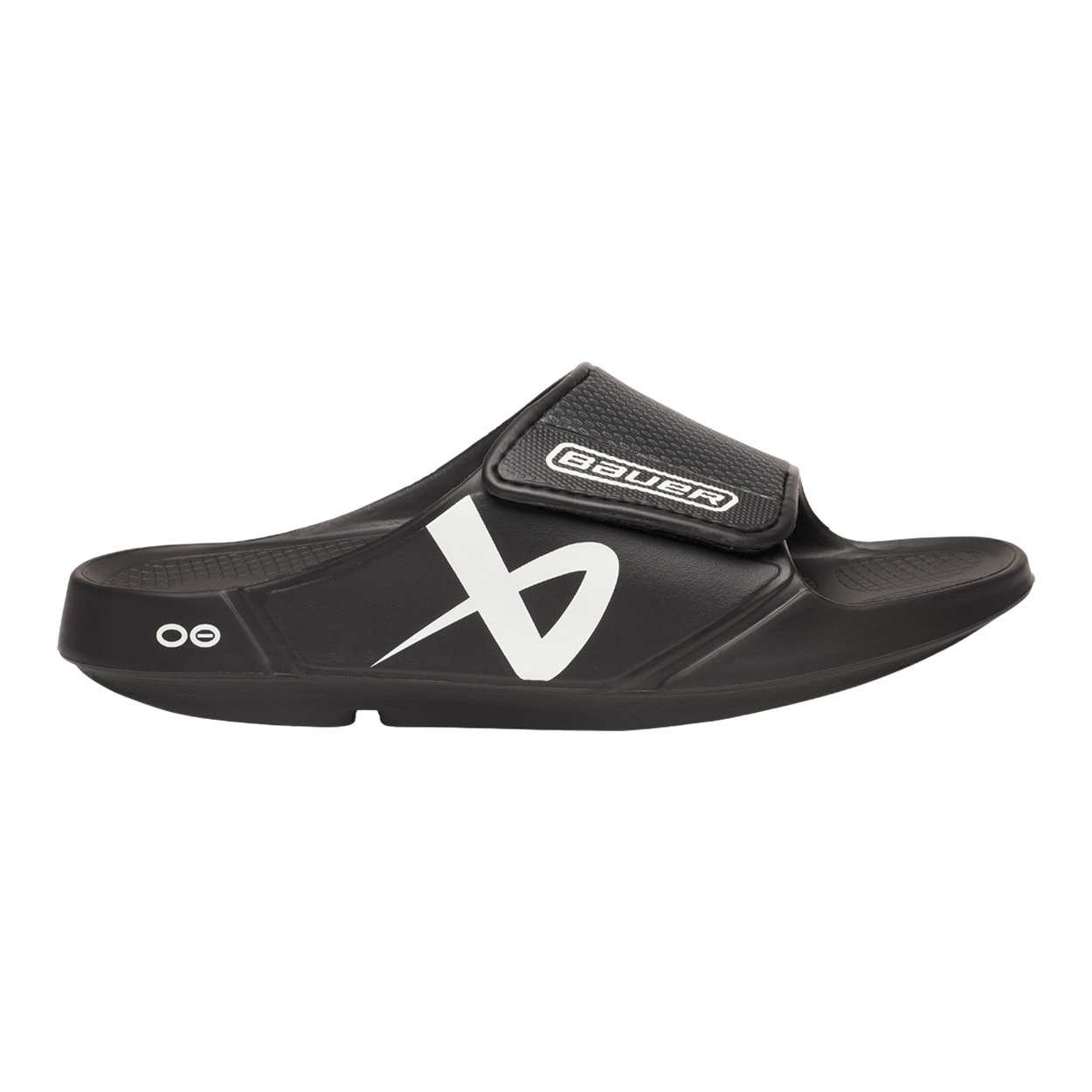 S25 BAUER OOFOS SPORT FLEX SLIDE SENIOR BLACK