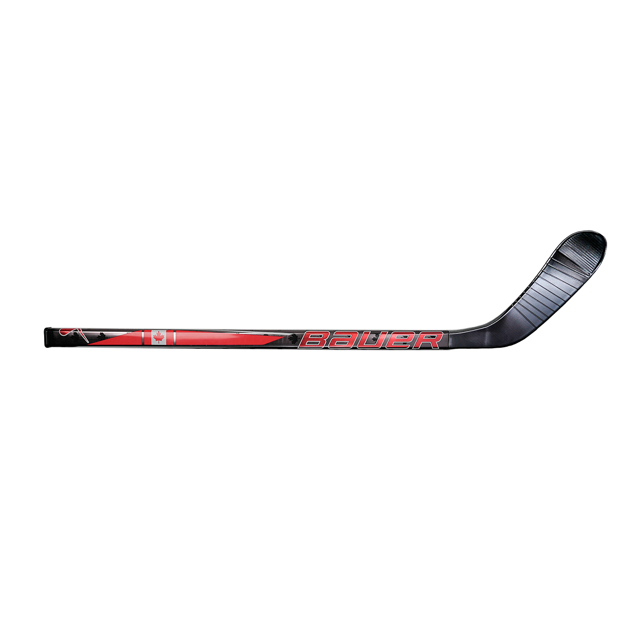 Hockey stick with Bauer branding on a white background